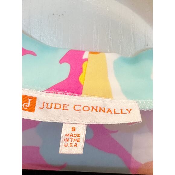 Jude Connally Dress Small Libby Multi-Colored Abstract Pattern Tiered Sundress - Picture 4 of 6